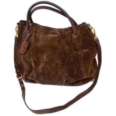 prada brown suede purse|prada chocolate brown handbag.